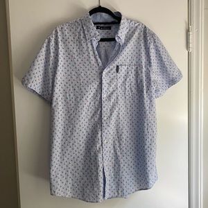 Ben Sherman Short-sleeve Sailboat pattern Button-up Shirt